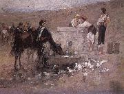 Nicolae Grigorescu Girls and Young Men by the Well china oil painting artist
